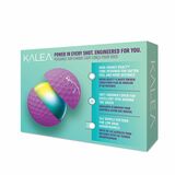 Paarse Taylormade Kalea golfballen met logo, achterkant van de doos