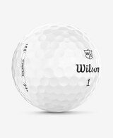 Wilson Triad golfballen met logo, het logo van Wilson afgebeeld op de bal en het lijntje
