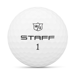 Wilson Staff Model R golfballen met logo, het logo van Wilson afgebeeld op de bal