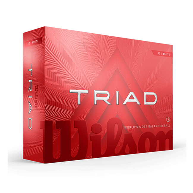 Wilson Triad golfballen met logo, voorkant van de doos